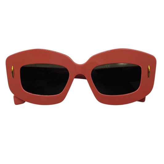 Loewe Pink / Gold Logo Acetate Frame Screen Sunglasses