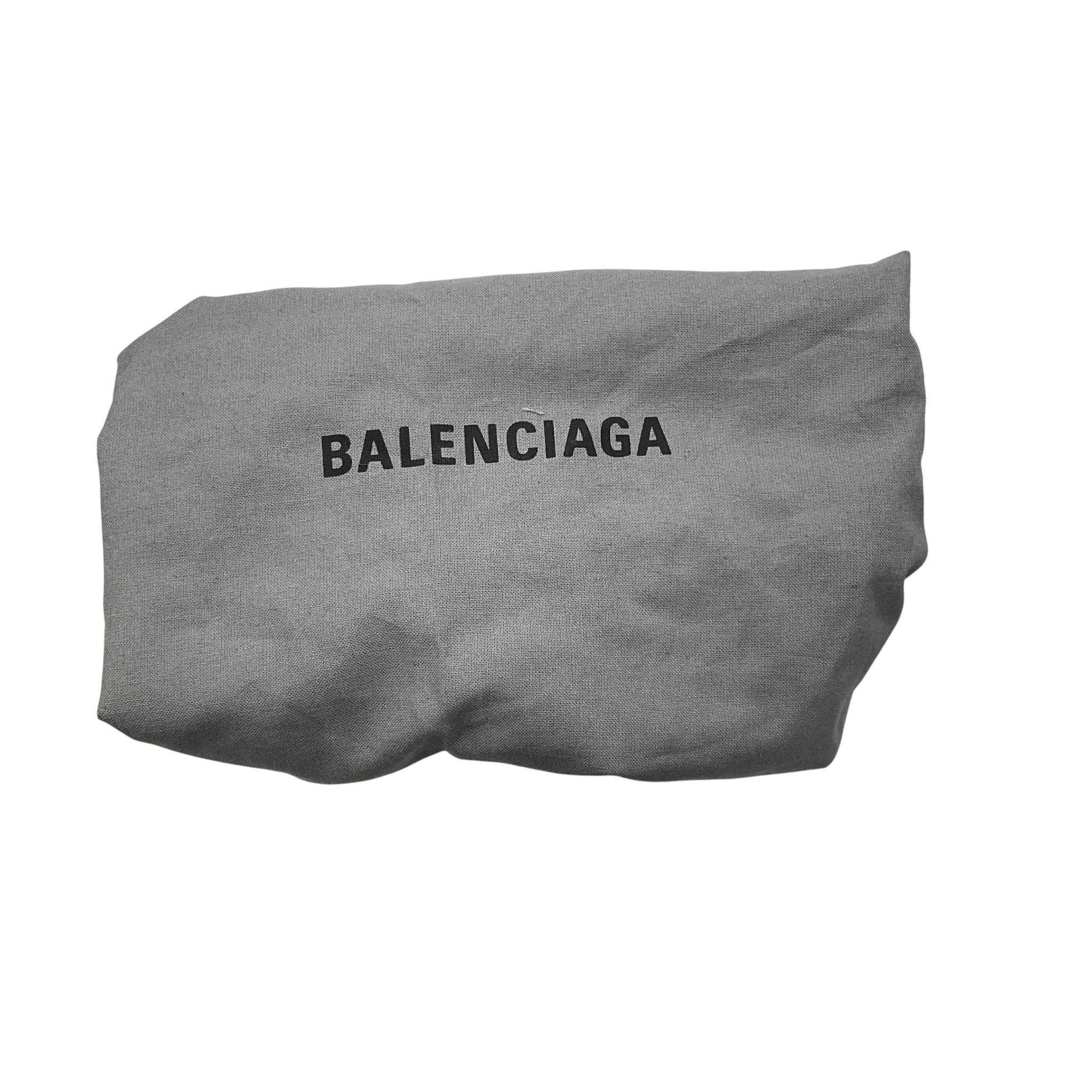 Balenciaga Black Le Cagole Small Shoulder Bag in Arena Lambskin with Aged Silver Hardware