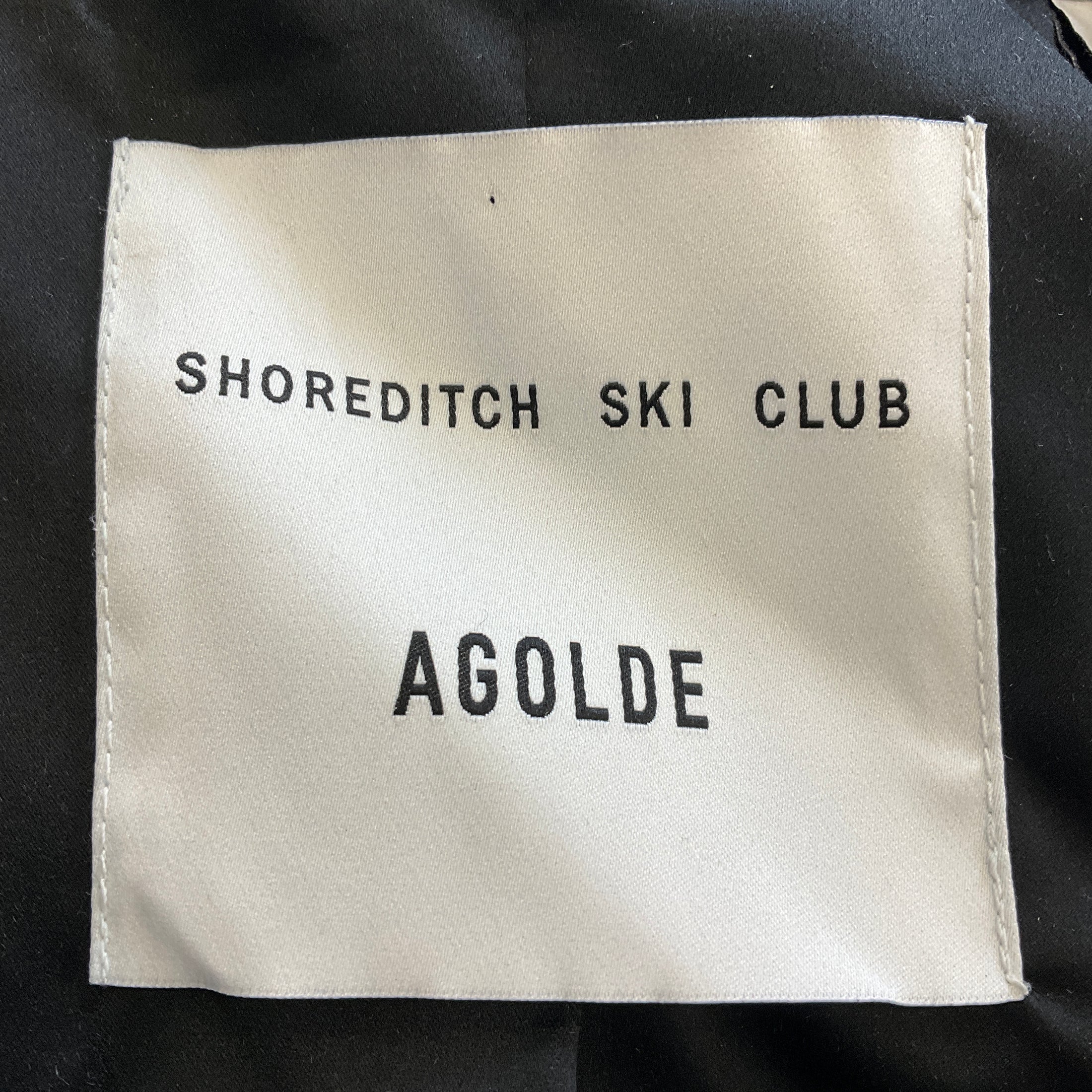 Agolde x Shoreditch Ski Club Black Remi Cropped Leather Biker Jacket