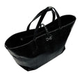 Load image into Gallery viewer, Salvatore Ferragamo Black Snakeskin Leather Double Top Handle Tote Handbag
