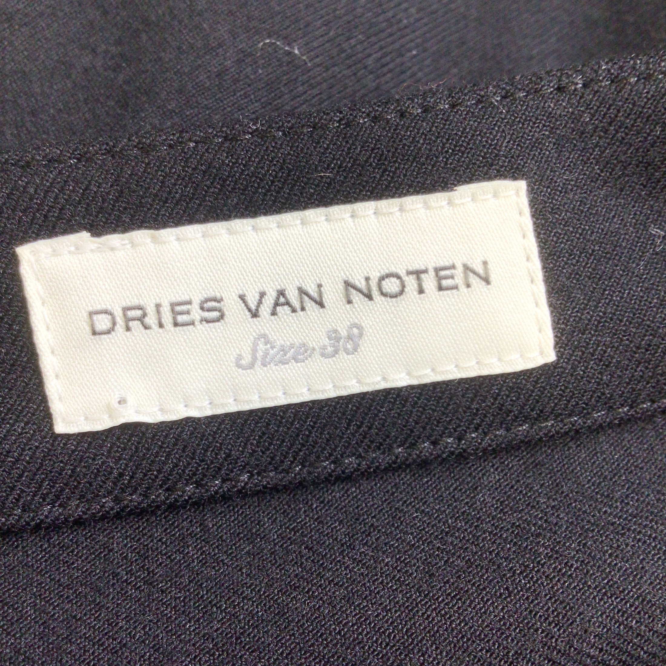 Dries Van Noten Black Draped Viscose and Wool Skirt