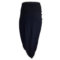 Load image into Gallery viewer, Dries Van Noten Black Draped Viscose and Wool Skirt
