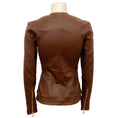 Load image into Gallery viewer, Thomas Wylde Brown / Ivory Stretch Leather Moto Jacket
