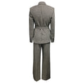 Load image into Gallery viewer, Max Mara Beige / Brown Houndstooth Patterned Wool Jacket and Pants Suit Set with Belt
