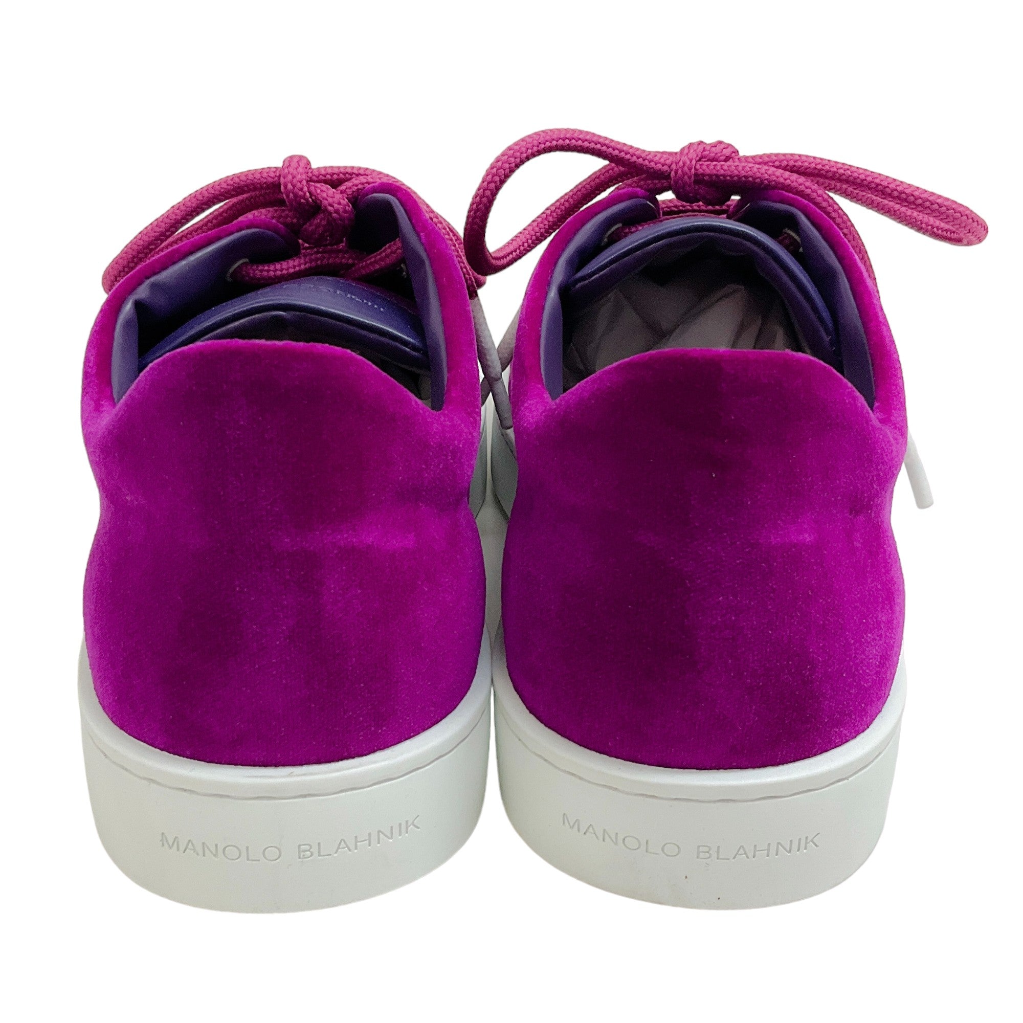 Manolo Blahnik Bright Purple Velvet Samanada Sneakers