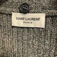 Load image into Gallery viewer, Saint Laurent Grey Faux Fur Collared Camel Hair Knit Cardigan Sweater
