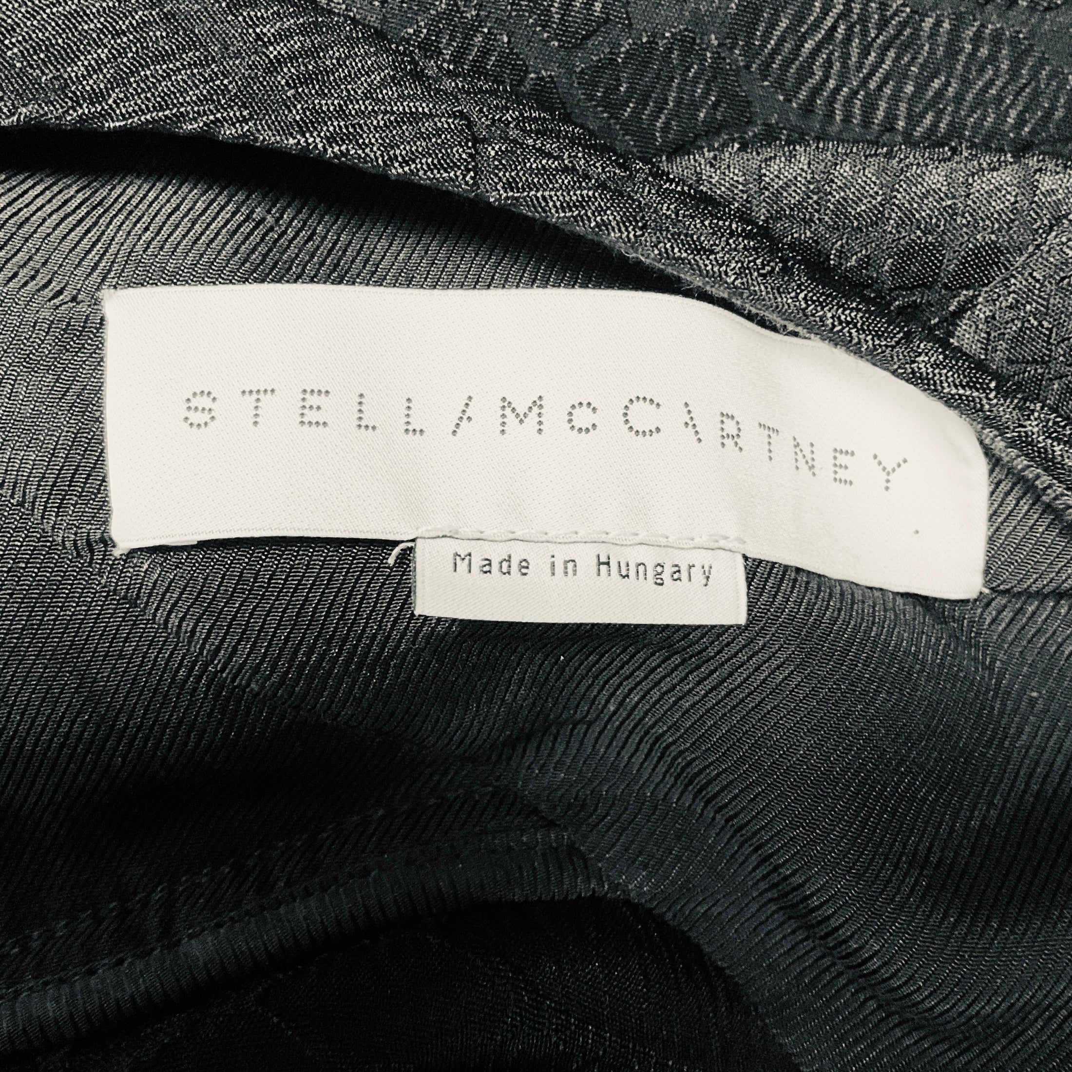 Stella McCartney Black One Shoulder Snake Embossed Jumpsuit