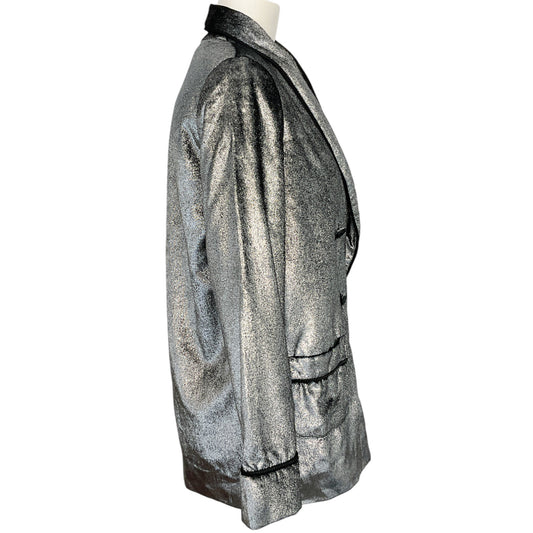 F.R.S For Restless Sleepers Silver Velvet Blazer