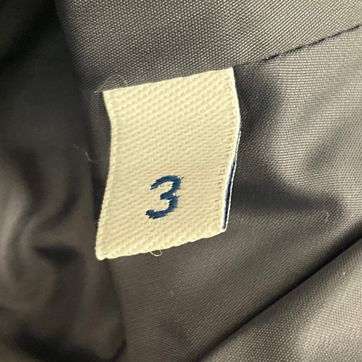 Moncler Navy Vouglans Flounce Hem Down Puffer Coat