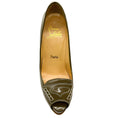 Load image into Gallery viewer, Christian Louboutin Taupe Patent Peniche Peep Toe Pumps
