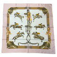 Load image into Gallery viewer, Hermes Light Pink Jumping Print Square Silk Twill Scarf
