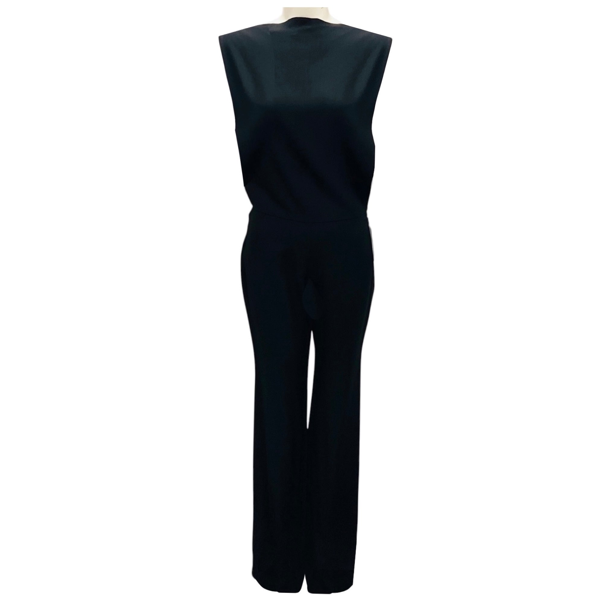 Maison Martin Margiela Black Sleeveless Crepe Jumpsuit