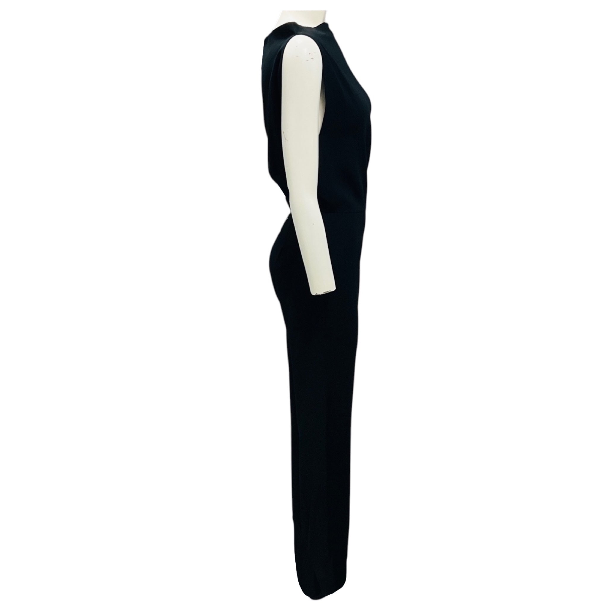 Maison Martin Margiela Black Sleeveless Crepe Jumpsuit
