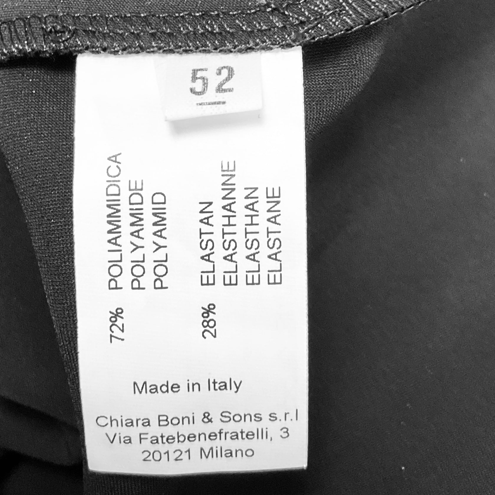 Chiara Boni La Petite Robe Black Charisse Nylon Stretch Cocktail Dress