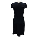 Load image into Gallery viewer, J. Mendel Black Cap Sleeved Stretch Knit Techno Midi Dress
