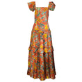 Load image into Gallery viewer, La DoubleJ Orange Multi Lily Print Cotton Poplin Scarlett Dress
