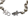 Load image into Gallery viewer, Chanel Cream / Silver 2006 CC Logo Faux Pearl and Strass Star Pendant Necklace
