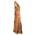 Load image into Gallery viewer, La DoubleJ Orange Multi Lily Print Cotton Poplin Scarlett Dress
