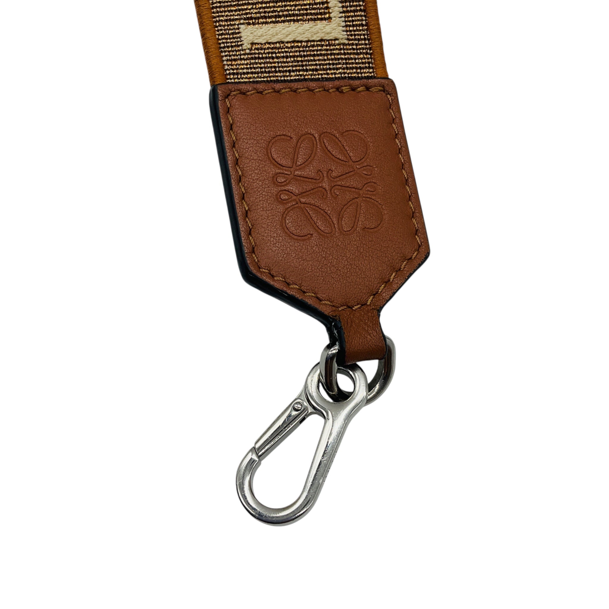 Loewe Tan Shimmer Anagram Jacquard Bag Strap