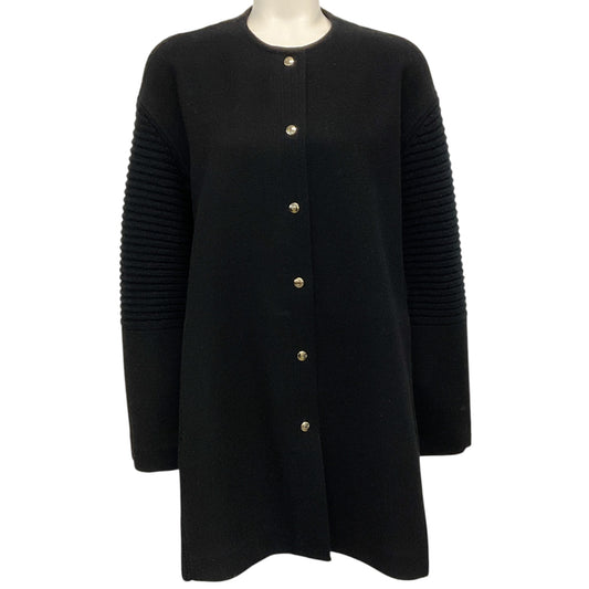 Salvatore Ferragamo Black Cashmere / Knit Coat
