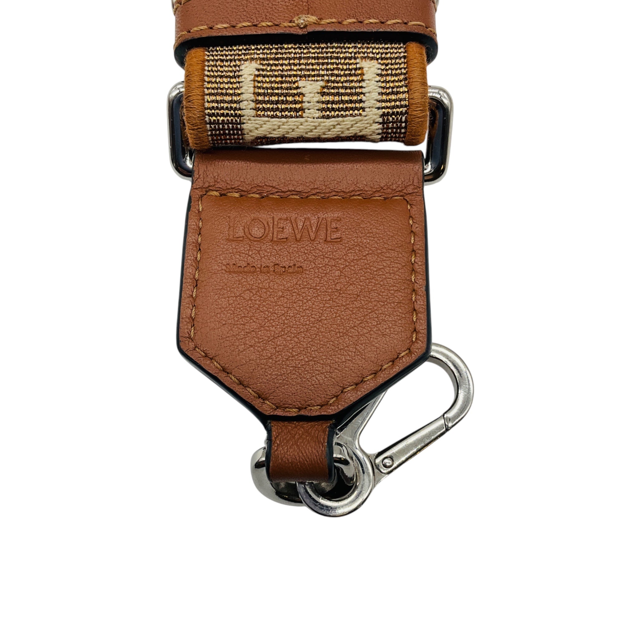 Loewe Tan Shimmer Anagram Jacquard Bag Strap