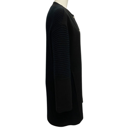 Salvatore Ferragamo Black Cashmere / Knit Coat