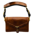 Load image into Gallery viewer, Prada Rare Brown Antik Calf Soun Cuoio Ebano Calfskin Leather Shoulder Bag with Logo Plaque
