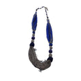Load image into Gallery viewer, Chanel Blue / Silver 2010 CC Logo Multi Chain and Thread Long Station Necklace
