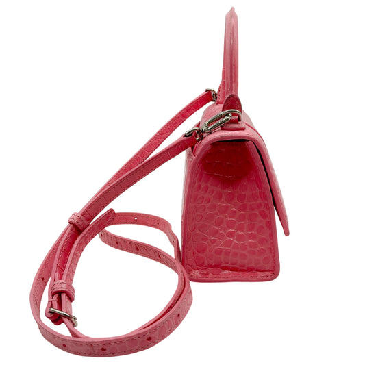 Balenciaga Pink Embossed Leather Small Hourglass Bag