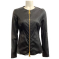 Load image into Gallery viewer, Susan Bender Black Leather Hipzip Jacket
