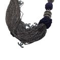 Load image into Gallery viewer, Chanel Blue / Silver 2010 CC Logo Multi Chain and Thread Long Station Necklace
