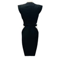 Load image into Gallery viewer, Givenchy Black / White Cap Sleeved Crepe Midi Dress
