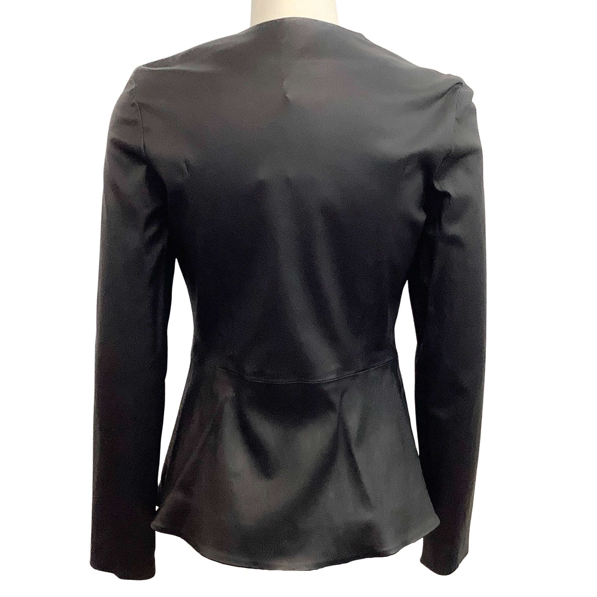 Susan Bender Black Leather Hipzip Jacket