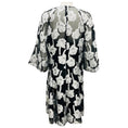 Load image into Gallery viewer, Lela Rose Black / Silver Floral Jacquard Cocktail Dress
