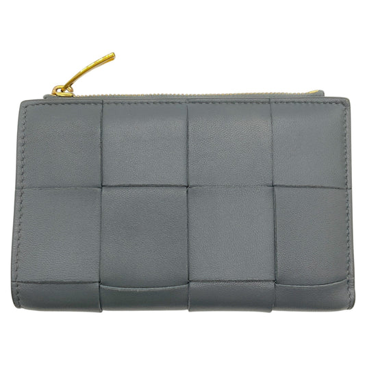 Bottega Veneta Thunder Woven Leather Small The Cassette Bifold Wallet