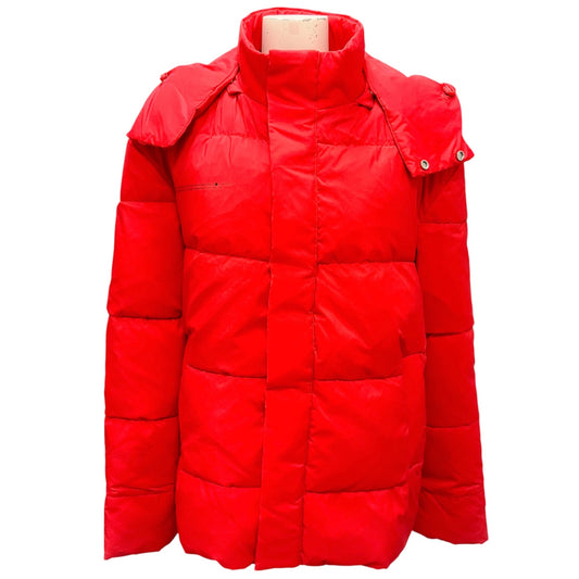 PANGAIA Red Recycled Nylon Flwrdwn Puffer Jacket