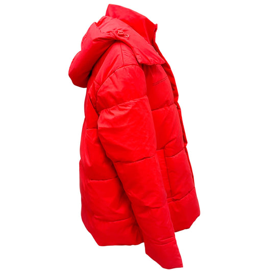 PANGAIA Red Recycled Nylon Flwrdwn Puffer Jacket