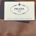 Load image into Gallery viewer, Prada Rare Brown Antik Calf Soun Cuoio Ebano Calfskin Leather Shoulder Bag with Logo Plaque
