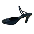 Load image into Gallery viewer, Chanel Navy / Black Bicolor CC Cap Toe Slingback Pump
