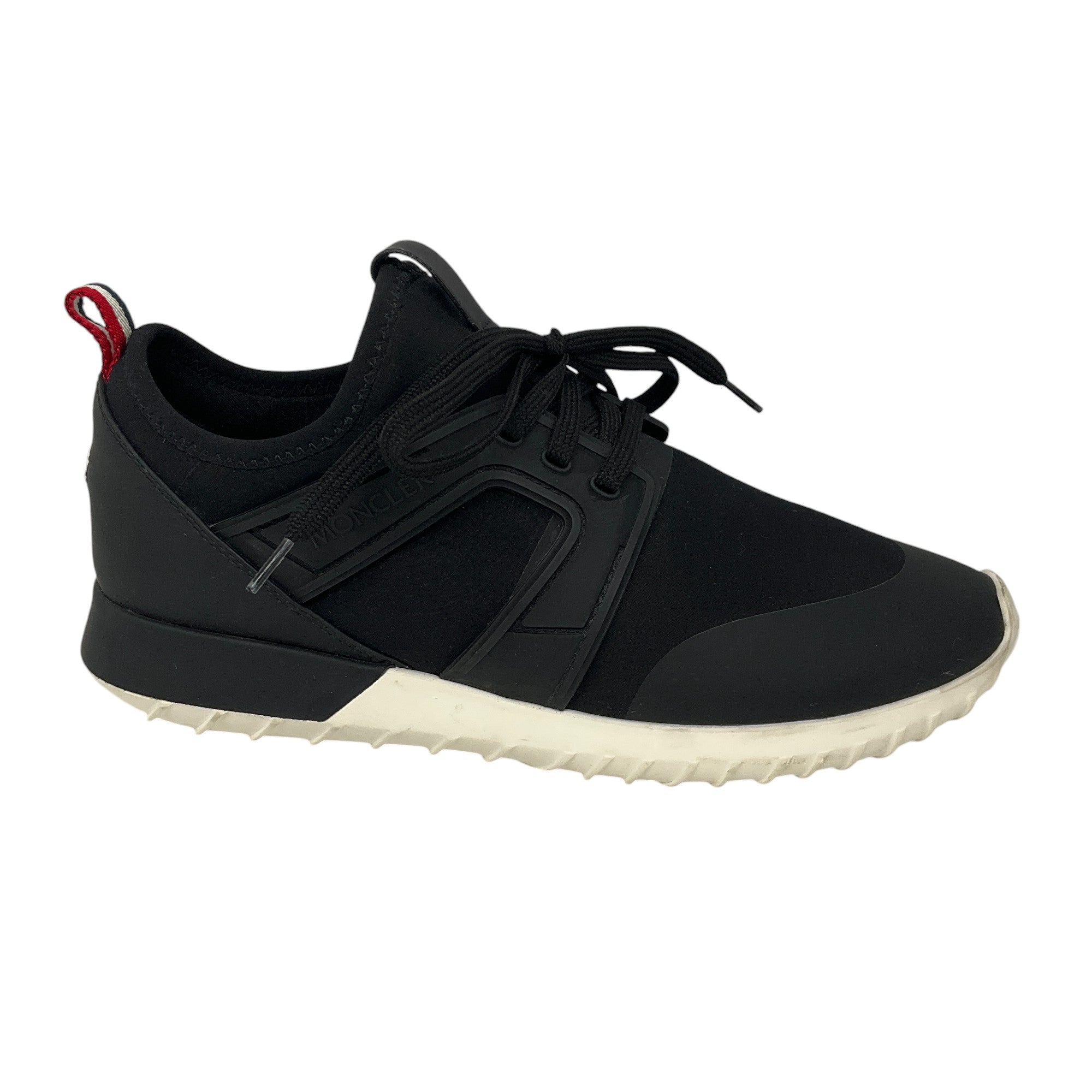 Moncler Black Neoprene Low-Top Sneakers