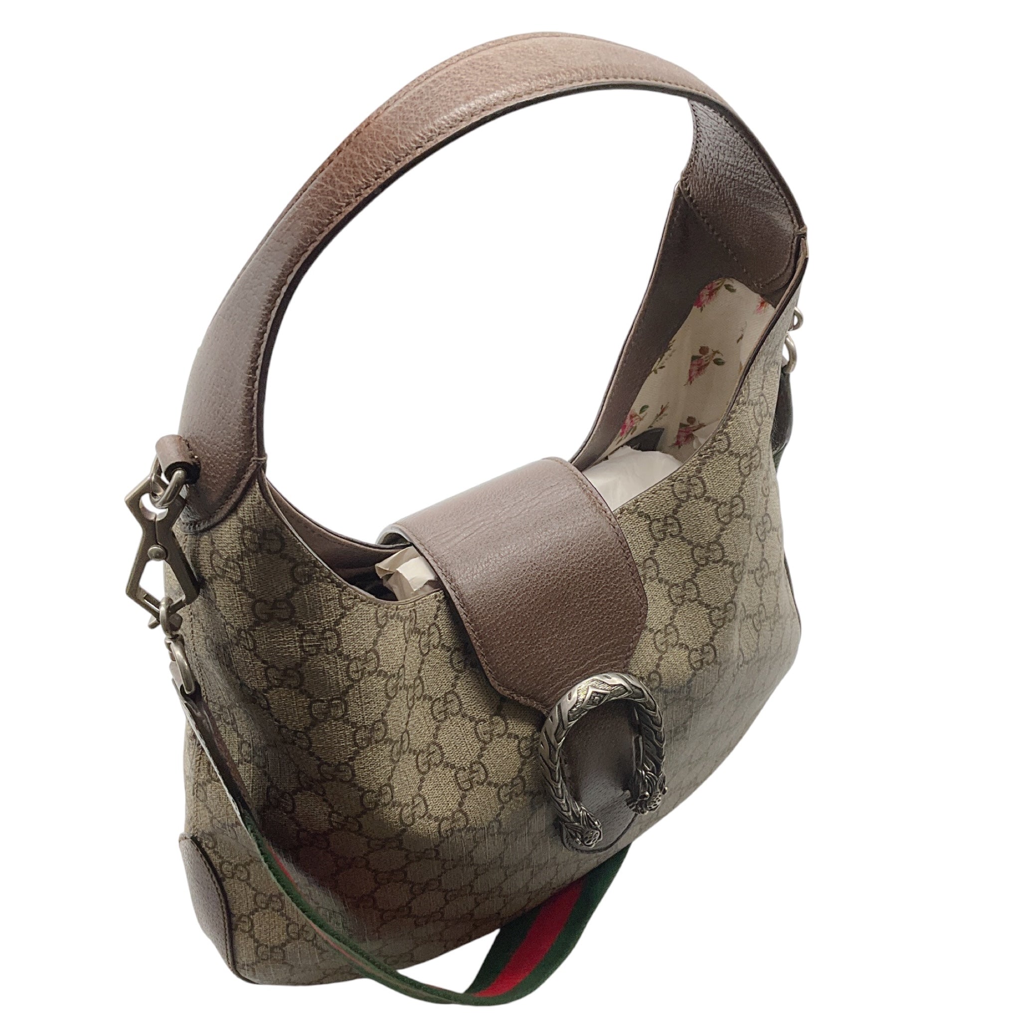 Gucci Beige / Brown Dionysus GG Supreme Medium Hobo Shoulder Bag