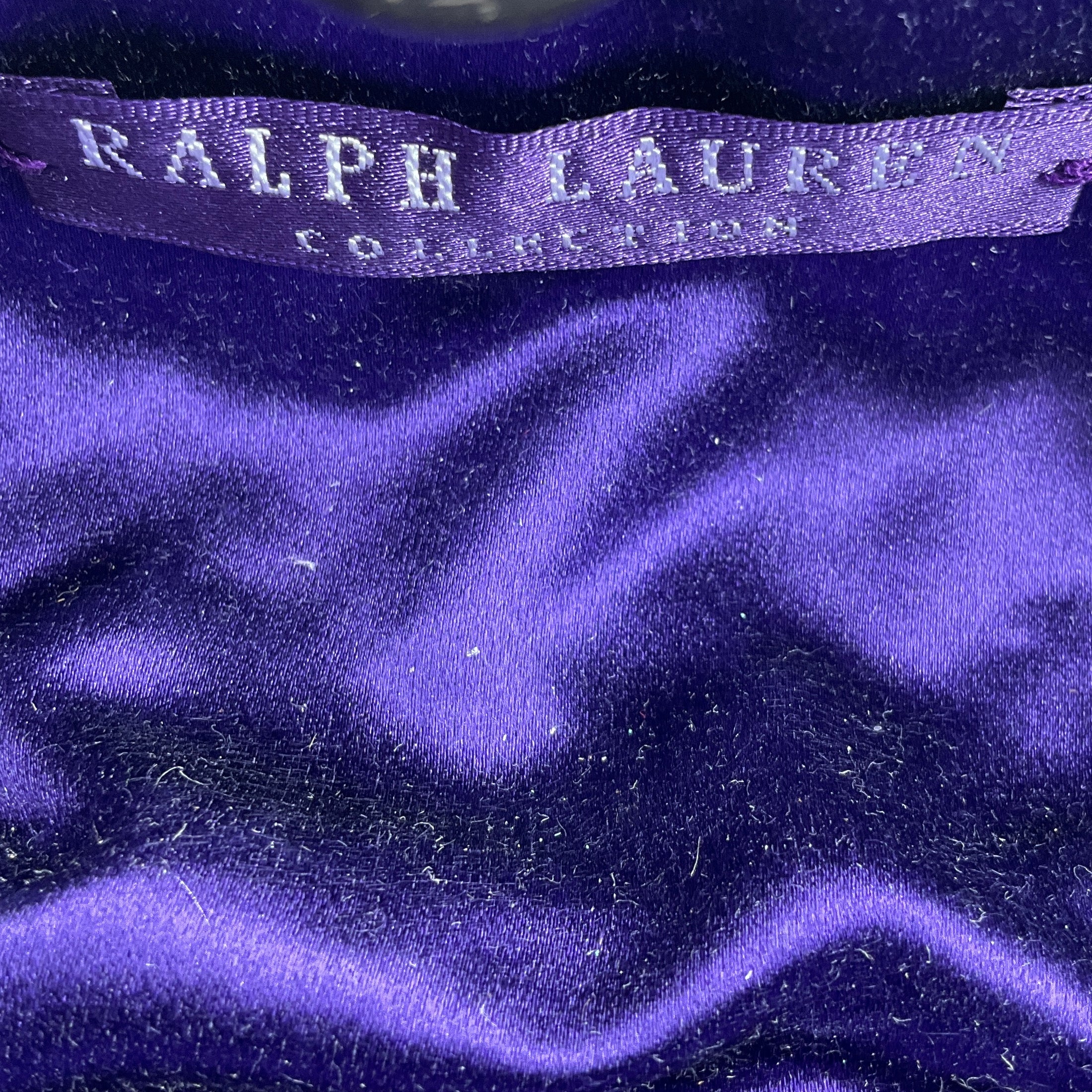 Ralph Lauren Collection Purple Crystal Embellished Minaudiere Evening Bag Mini Clutch