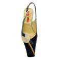Load image into Gallery viewer, Miu Miu Black / Beige / Tan / Grey Petal Detail Leather Low Heel Slingback Pumps
