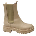 Load image into Gallery viewer, Gianvito Rossi Beige Leather Lug Sole Pull On Ankle Boots
