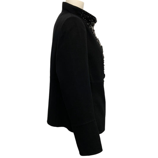 Akris Black Wool Melissa Jacket with Stones