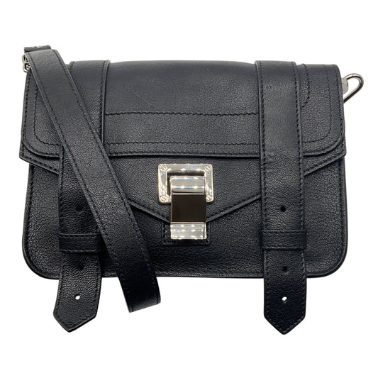 Proenza Schouler Black Lambskin Leather PS1 Mini Crossbody Bag