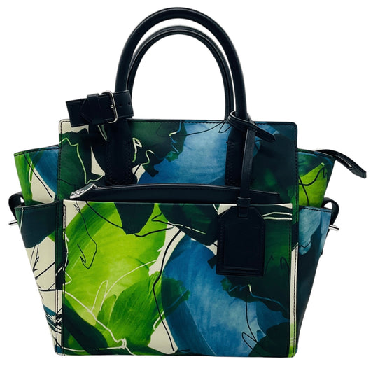 Reed Krakoff Blue / Green Floral Print Mini Atlantique Handbag