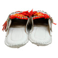 Load image into Gallery viewer, 13 09 SR White / Orange Leather Puli Mules
