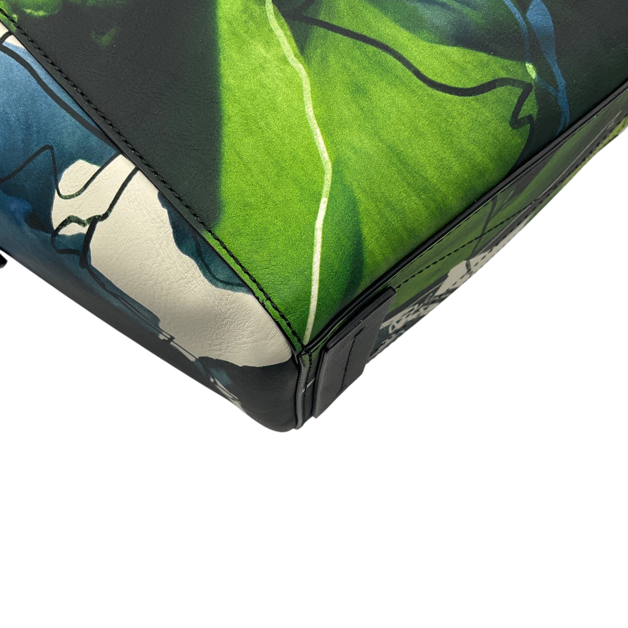 Reed Krakoff Blue / Green Floral Print Mini Atlantique Handbag