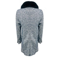 Load image into Gallery viewer, Amina Rubinacci Blue / White Wool and Alpaca Tweed Coat with Mink Fur Collar
